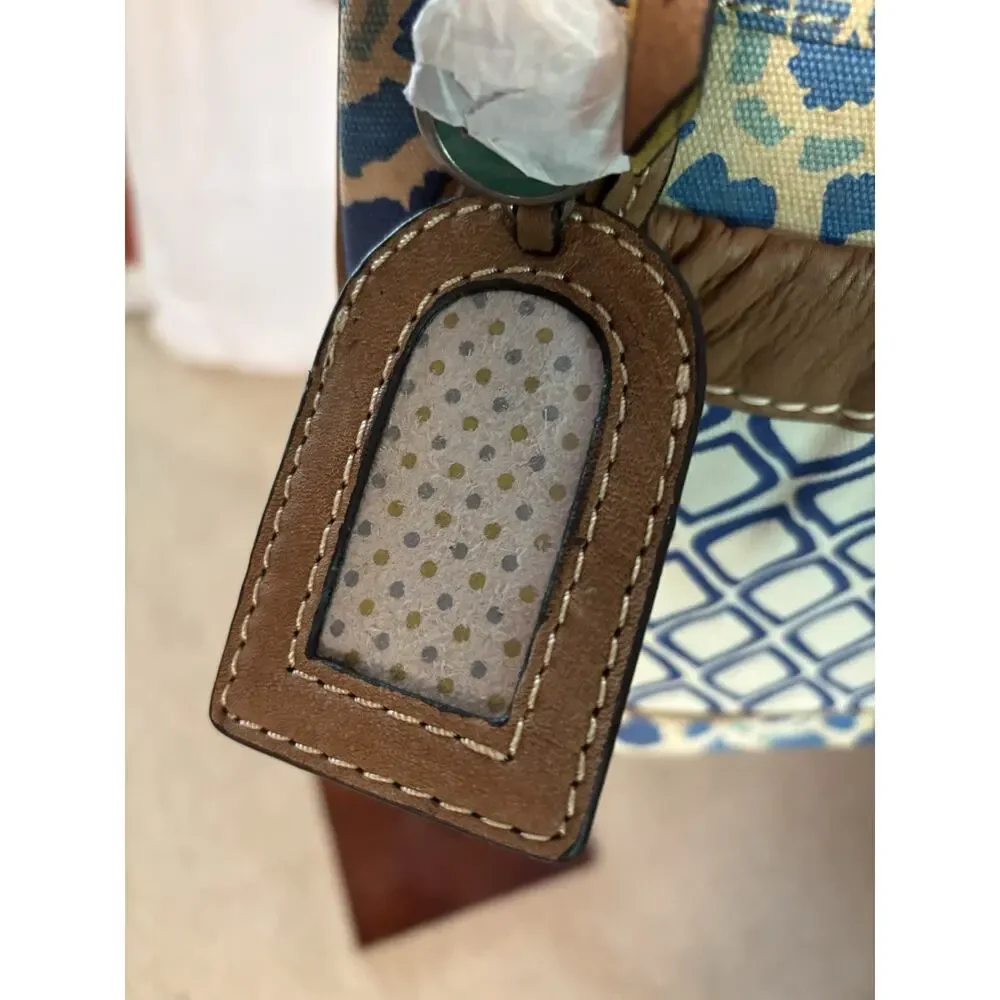 Fossil Crossbody Canvas With Leather Trim Boho 11